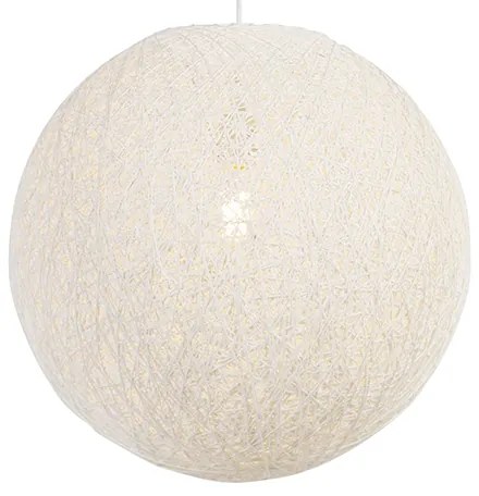 Candeeiro de suspensão rústico branco 45 cm - Corda Design,Country / Rústico,Moderno