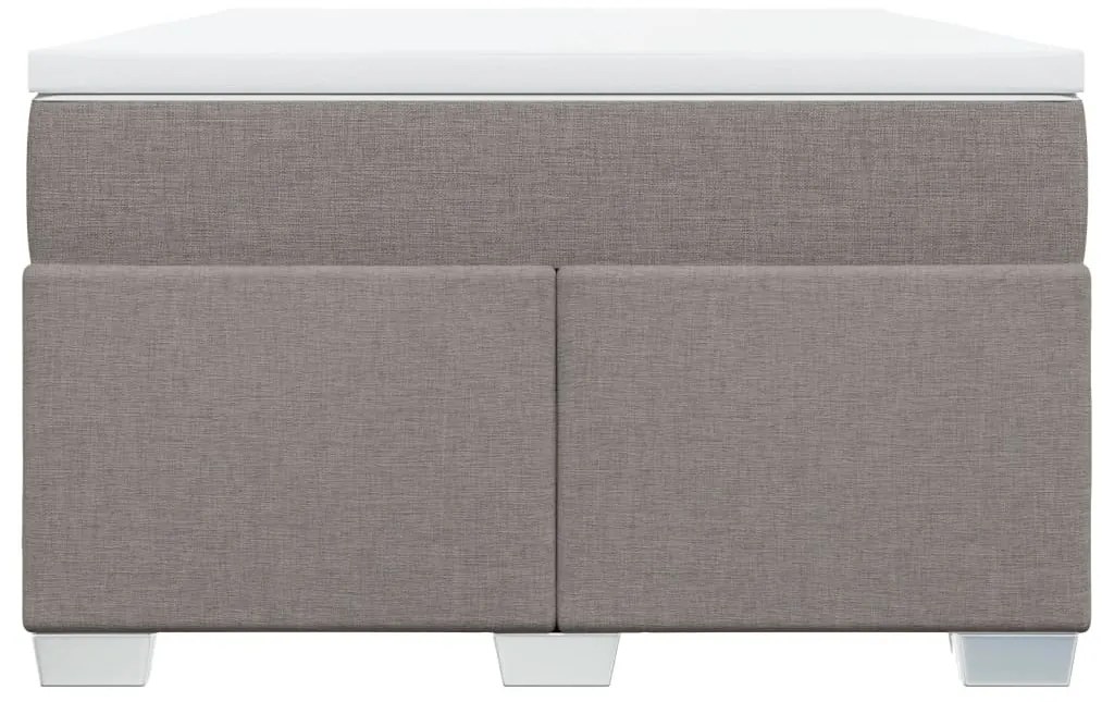 Cama boxspring c/ colchão 120x190cm tecido castanho-acinzentado
