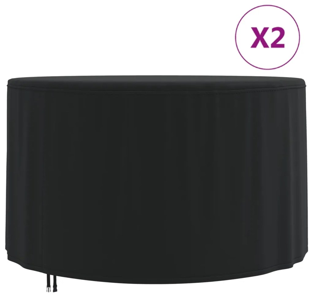 vidaXL Capas p/ mobília de jardim 2 pcs Ø 128x71 cm 420D oxford