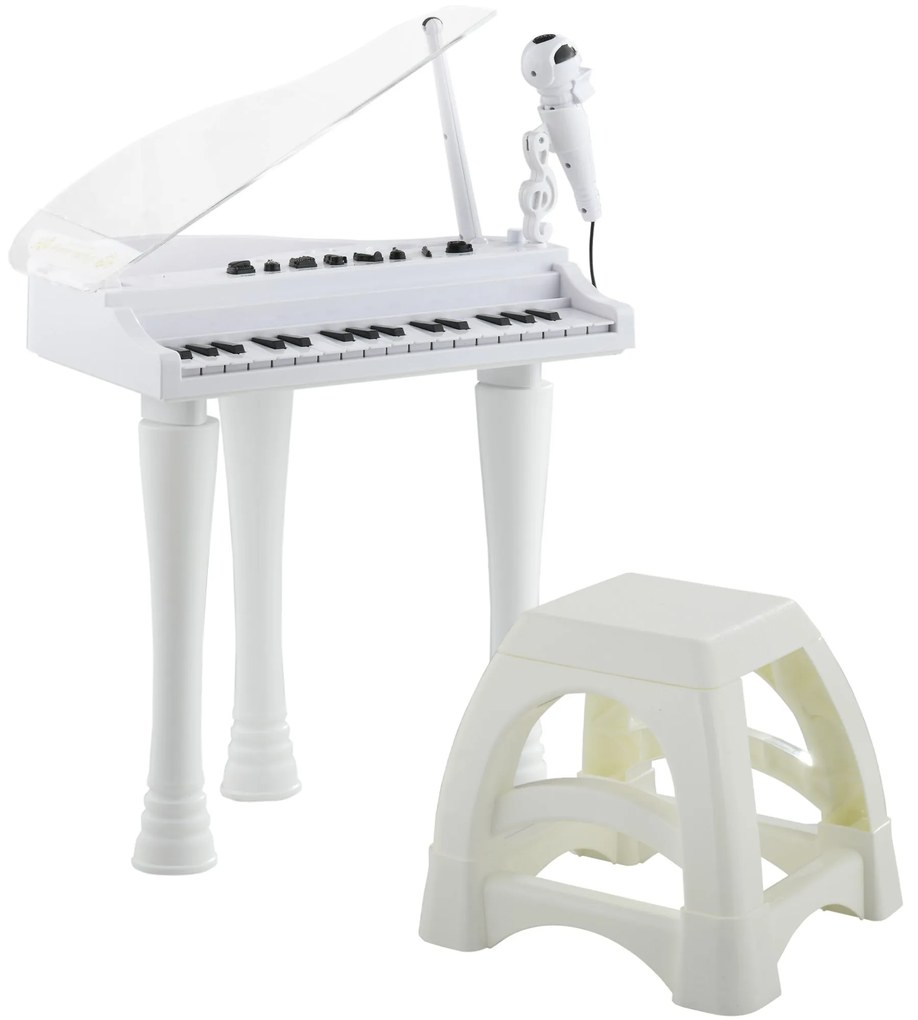 AIYAPLAY Piano Eletrónico para Crianças com 32 Teclas Piano com Microf