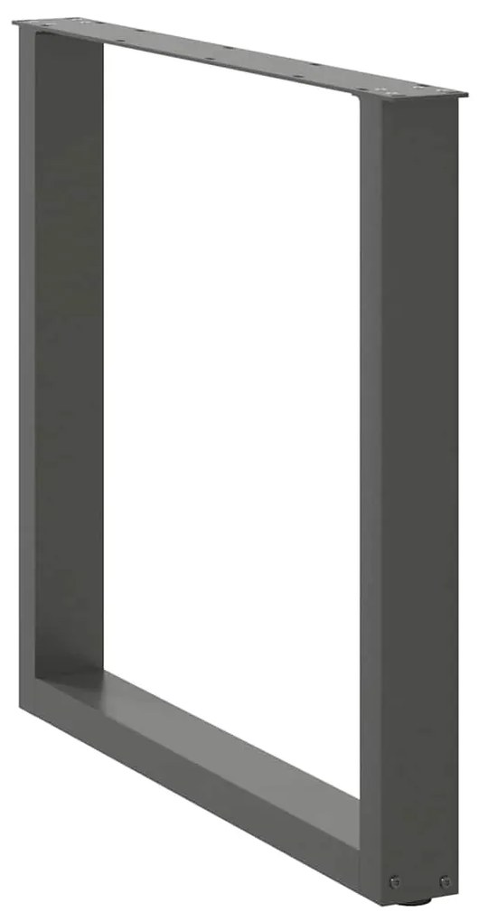 Pés para mesa de jantar em forma de U, 3 peças, antracite, 80x (72-73)