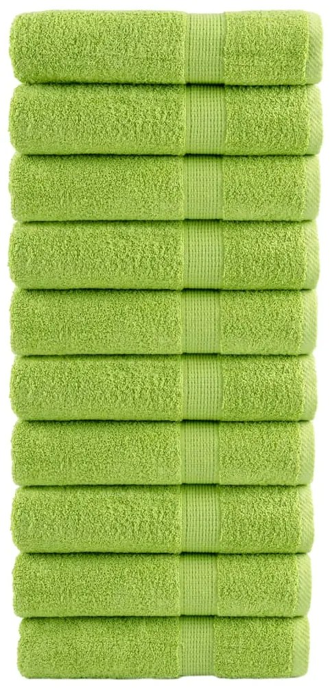 Toalhas mãos premium SOLUND 10pcs 50x100cm 600gsm verde maça