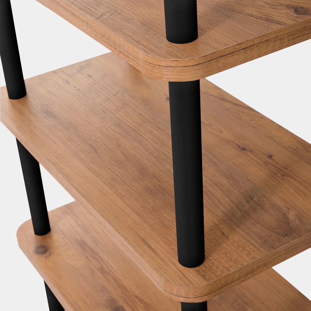 Estante Gala – Preto Pinheiro Atlântico – 80 cm x 168,5 cm x 28 cm
