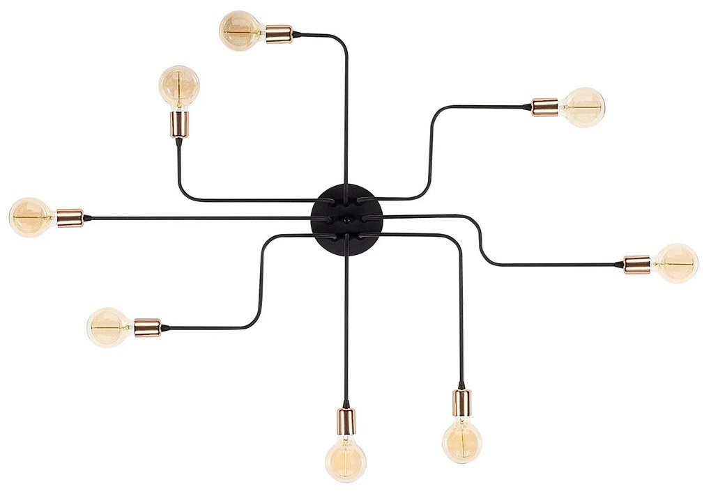 Aplique de Parede Truva – Preto e Bronze – 125 cm