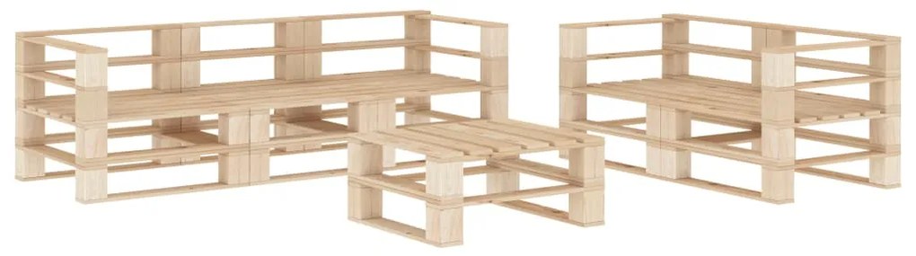 vidaXL 6 pcs conjunto lounge de jardim paletes madeira