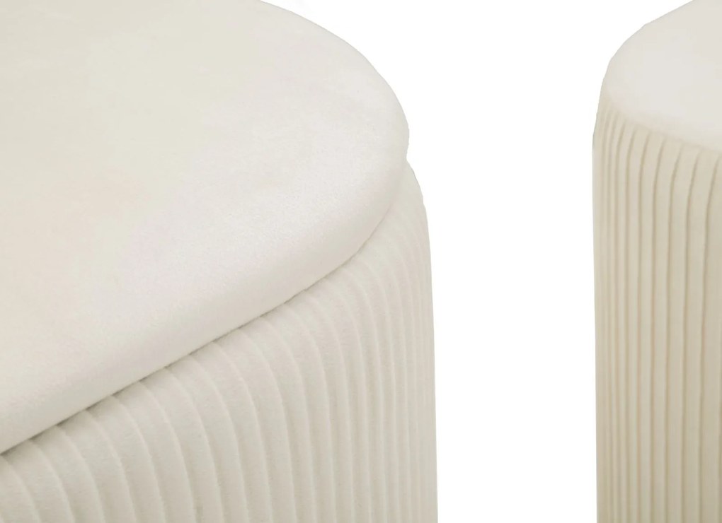 CONJUNTO DE 3 BANCOS SHOPY CREME 80X37X42-29X35 CM