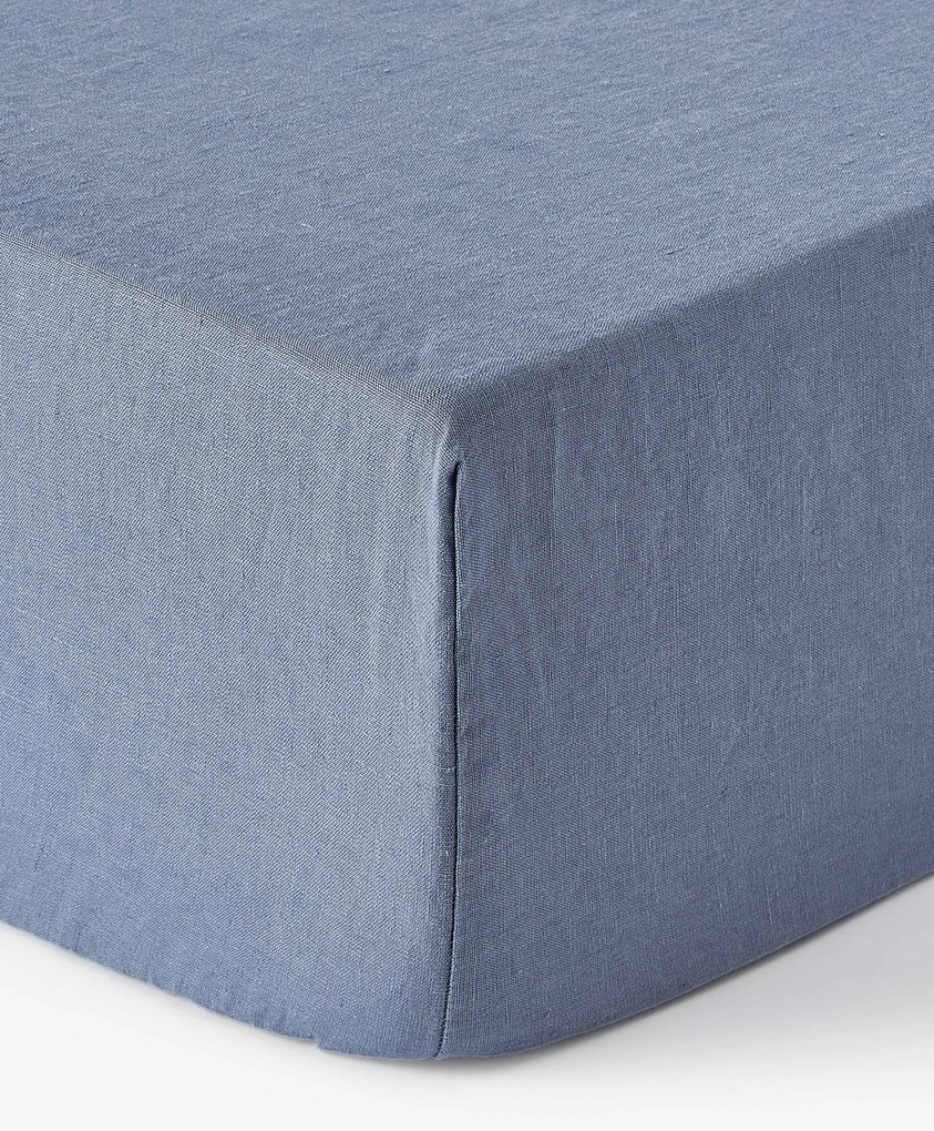 Lençol em linho lavado com elástico para boxspring Airy
