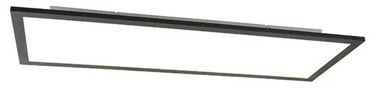 Candeeiro de teto moderno preto com LED 80 cm - Liv Moderno