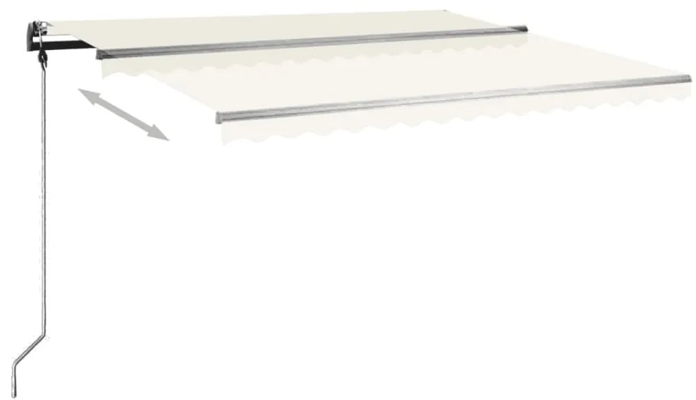 Toldo retrátil manual independente 450x350 cm cor creme