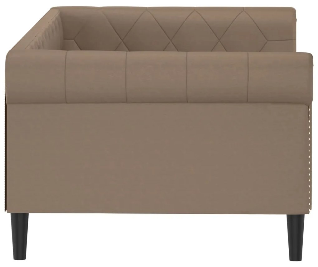 Sofá-cama 90x200 cm couro artificial cor cappuccino