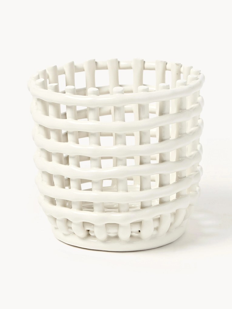 Handmade Ceramic Storage Basket Nalan, H 15 cm
