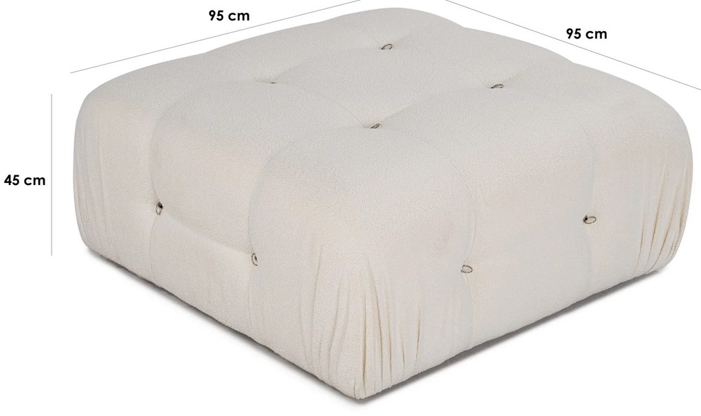 Tuffet Bubble – Branco – 95x95x45 cm