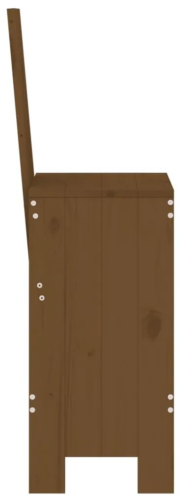 Cadeiras de bar 2 pcs 40x42x120 cm pinho maciço castanho-mel