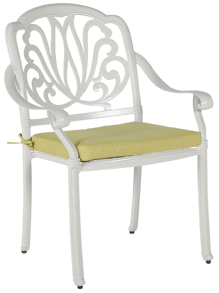 Conjunto de 4 cadeiras de jardim em alumínio branco ANCONA Beliani