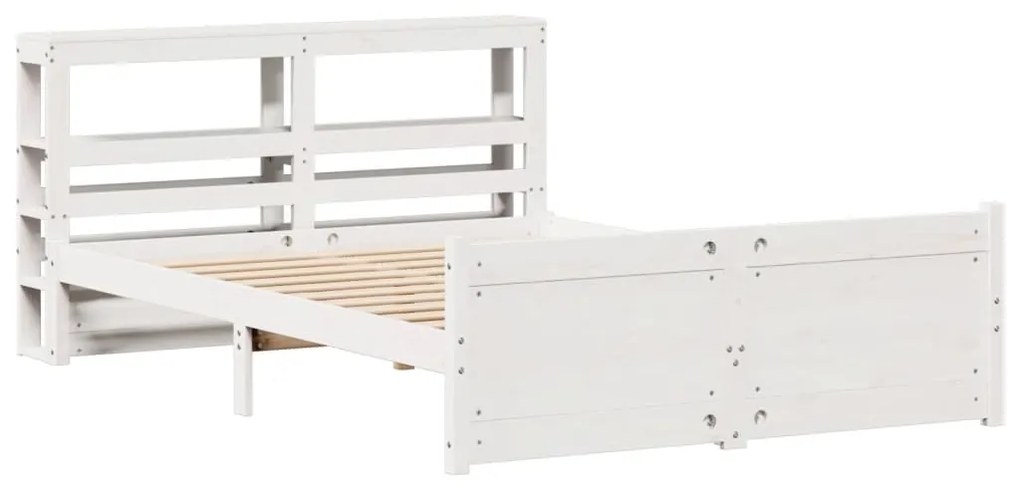 Estrutura de cama c/ cabeceira sem colchão 140x200 cm branco