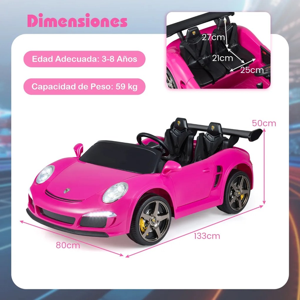 Carro Elétrico para crianças Bateria de 24V, 4x4  com Controlo Remoto para Pais Luzes LED Buzina Música e Ligação Rosa