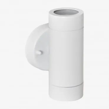 Aplique De Parede Para Exterior Em Aço Inoxidável Com 2 Pontos De Luz Jaxten Branco - Sklum