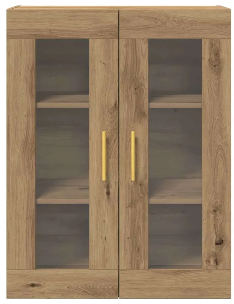 Armário de Parede vidaXL com Portas de Vidro Carvalho Artesão 69,5x34x