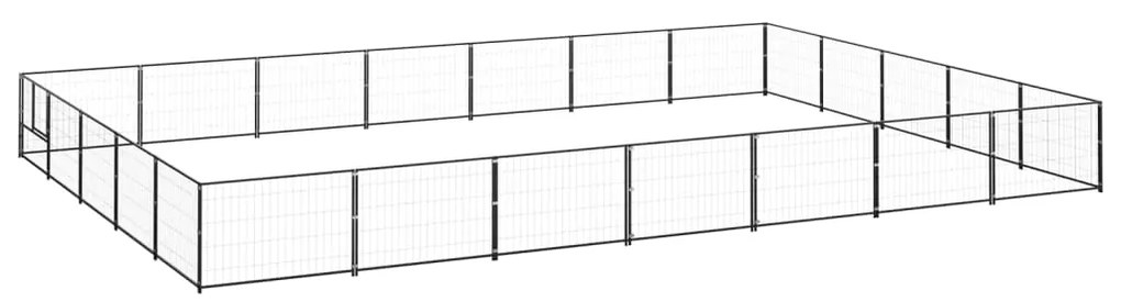 Canil para cães 35 m² aço preto