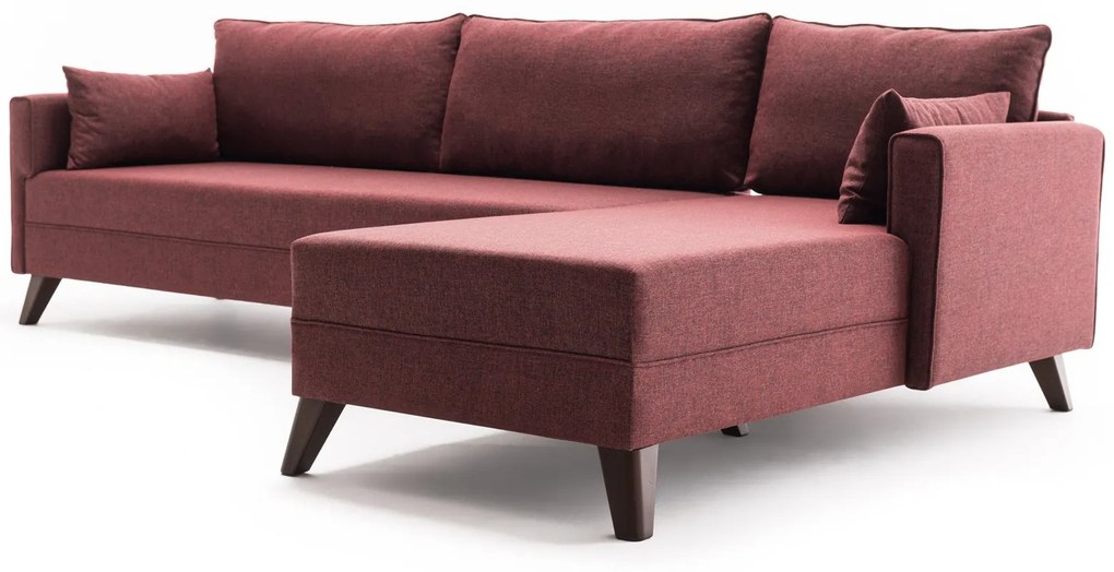 Sofá de Canto Bella – Vermelho Claret – 275 cm
