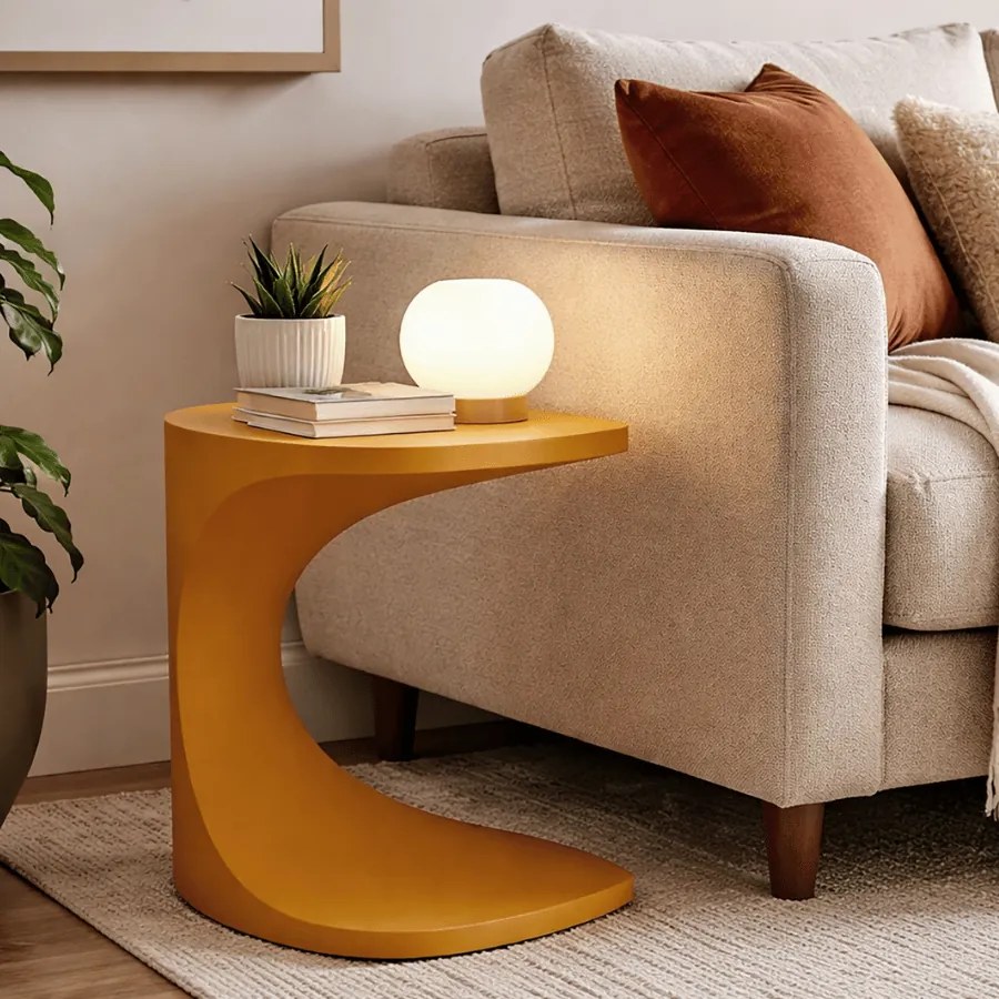 MESA DE APOIO IBIZA 42X42X52 CM AMARELO