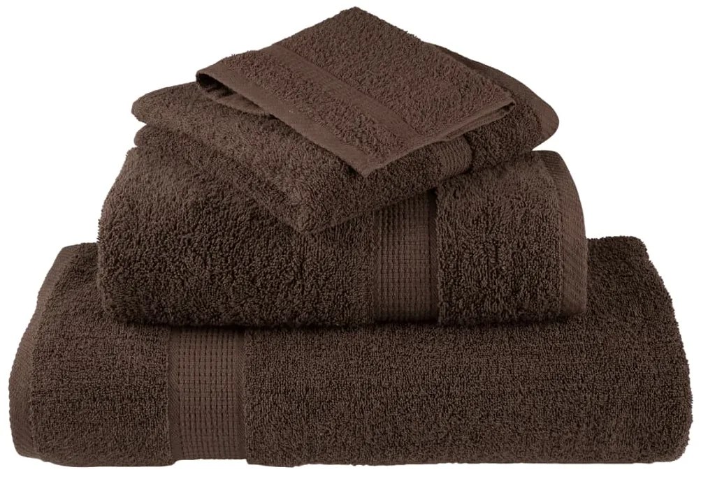Toalhas de sauna premium SOLUND 10pcs 80x200cm 600gsm castanho