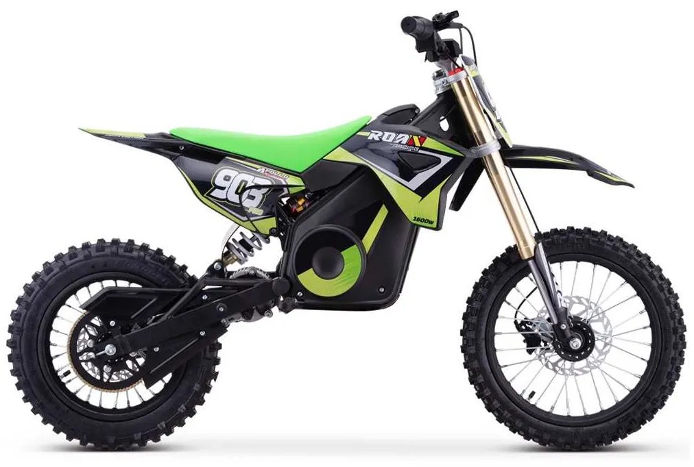 Mini moto elétrica para crianças MINI CROSS 1600W ROAN-903 48V 13AH LITIO Verde