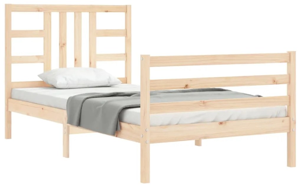 Cama sem colchão 100x200 cm madeira de pinho maciça