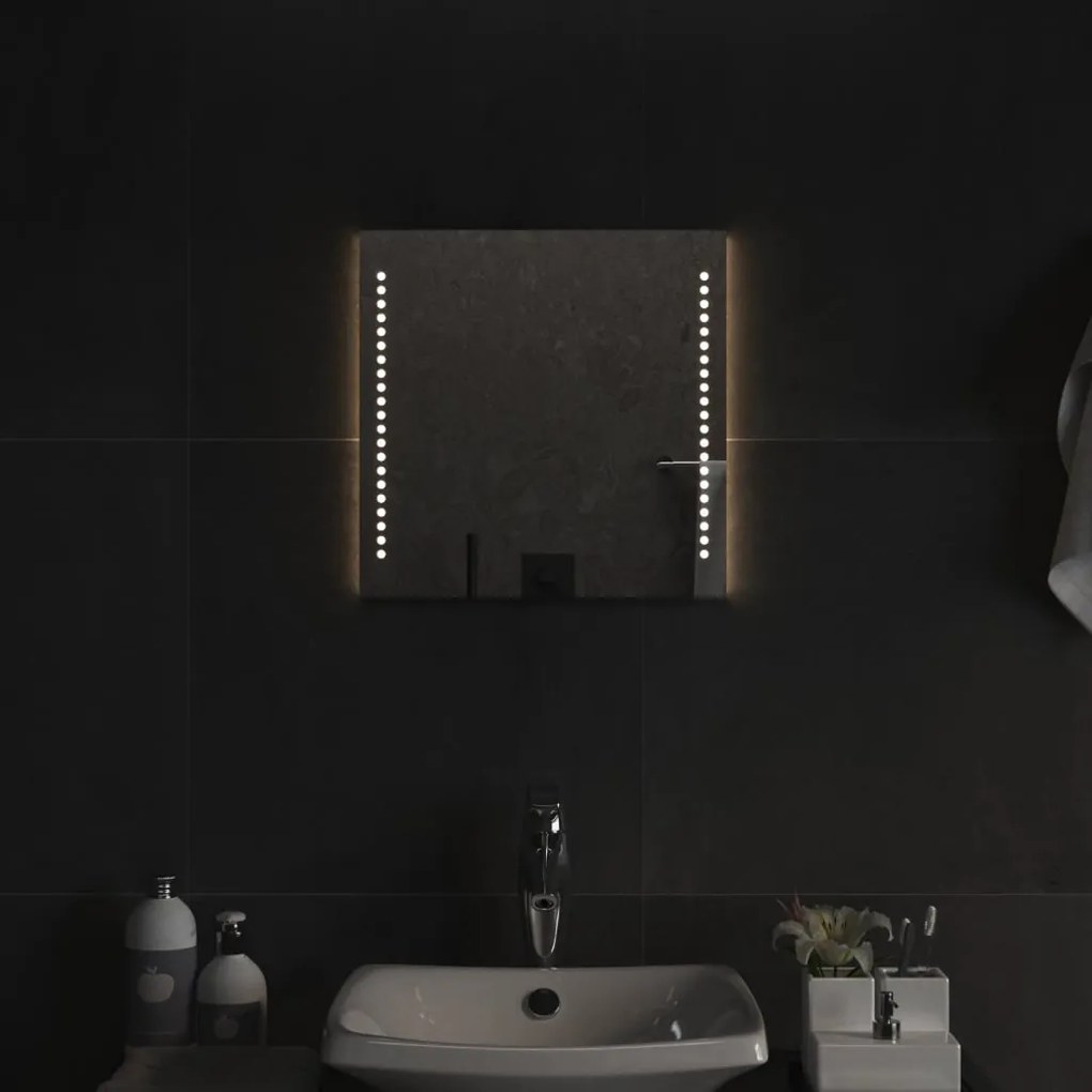 vidaXL Espelho de casa de banho com luzes LED 40x40 cm
