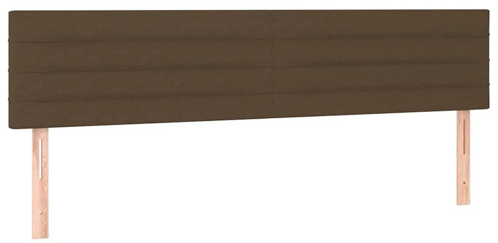 Cama boxspring com colchão 120x190 cm tecido castanho-escuro