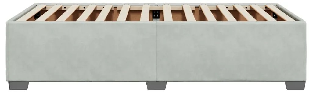 Estrutura de cama sem colchão 90x190 cm veludo cinzento-claro