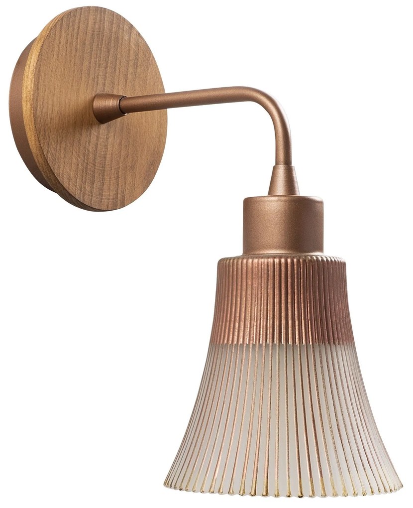 Aplique de Parede Foca – Cobre – Diâmetro 13 cm, Altura 28 cm