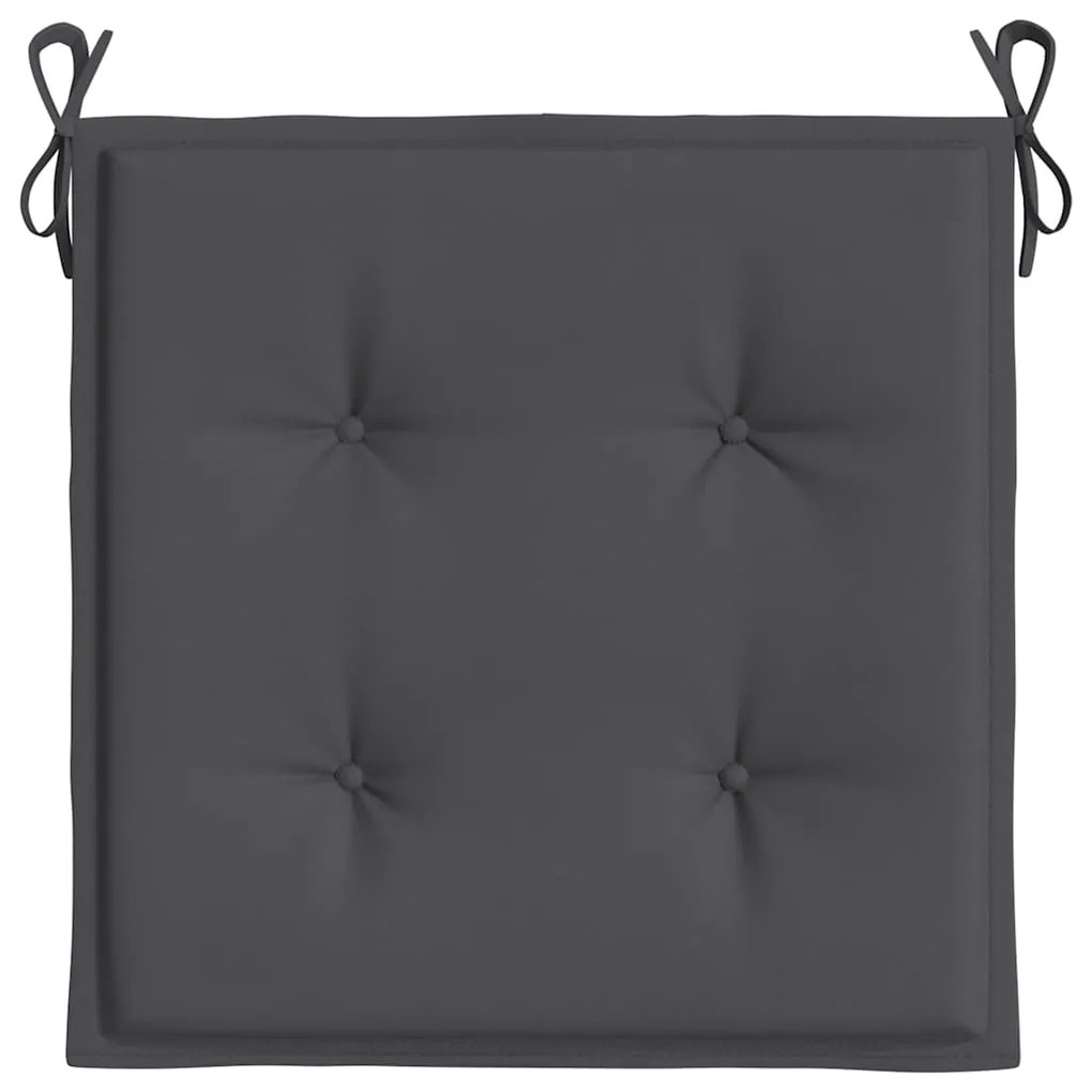 Almofadões p/ cadeiras de jardim 2 pcs tecido oxford antracite