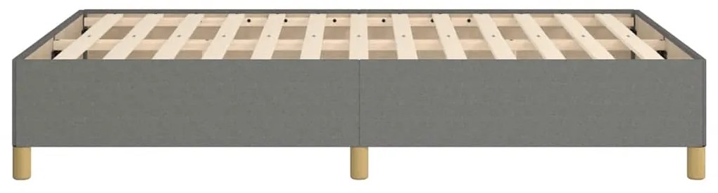 Estrutura de cama sem colchão cinza escuro 120x190 cm tecido