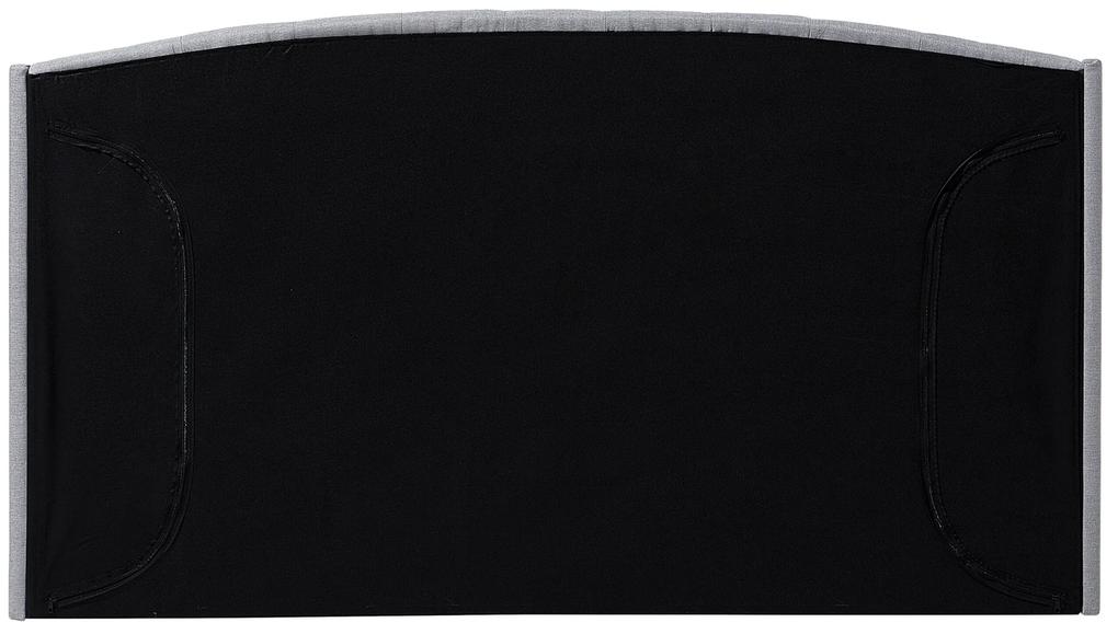 Cama de casal em tecido cinzento claro 180 x 200 cm BORDEAUX Beliani