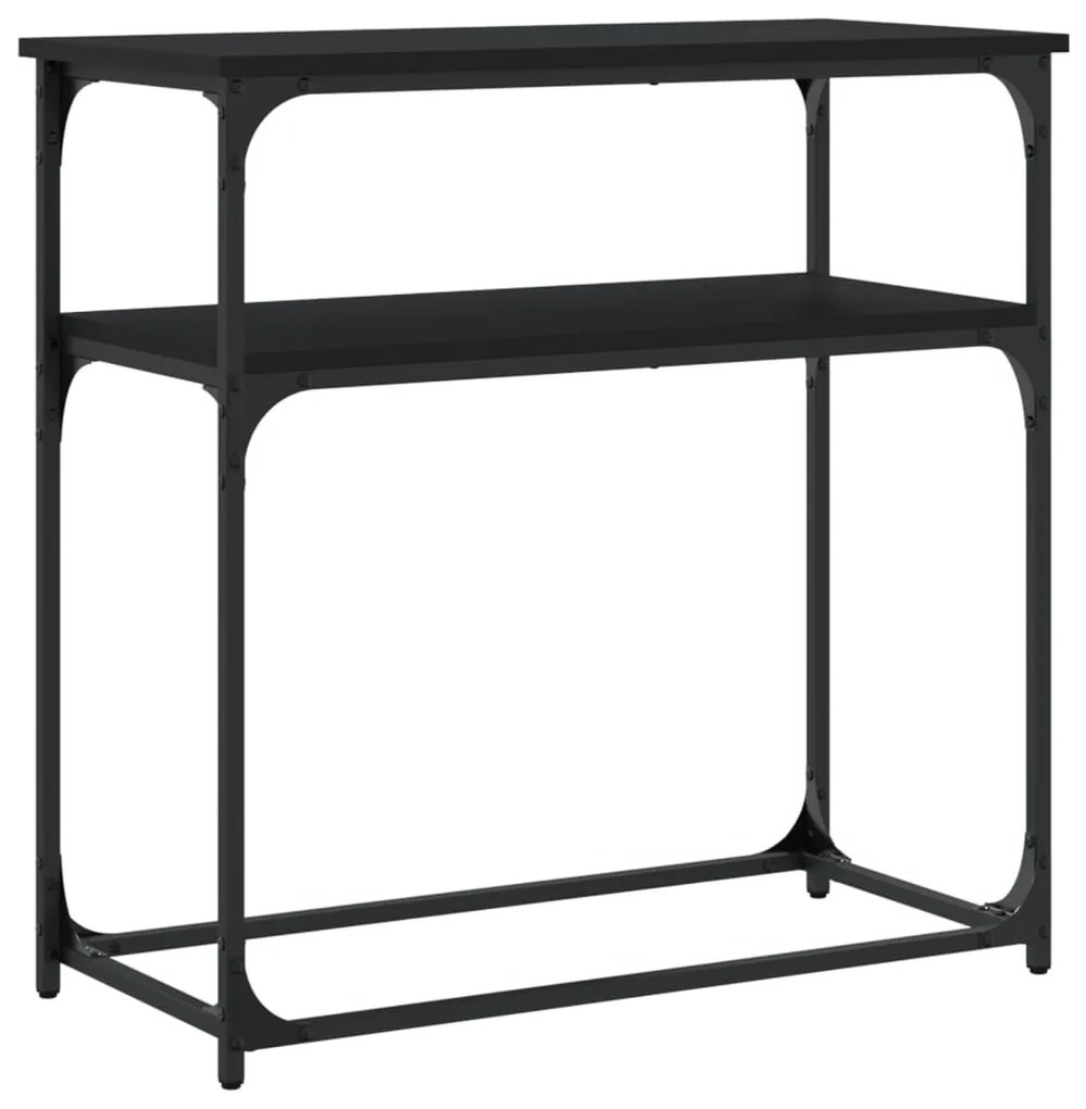 Mesa consola 75x35,5x75 cm derivados de madeira preto