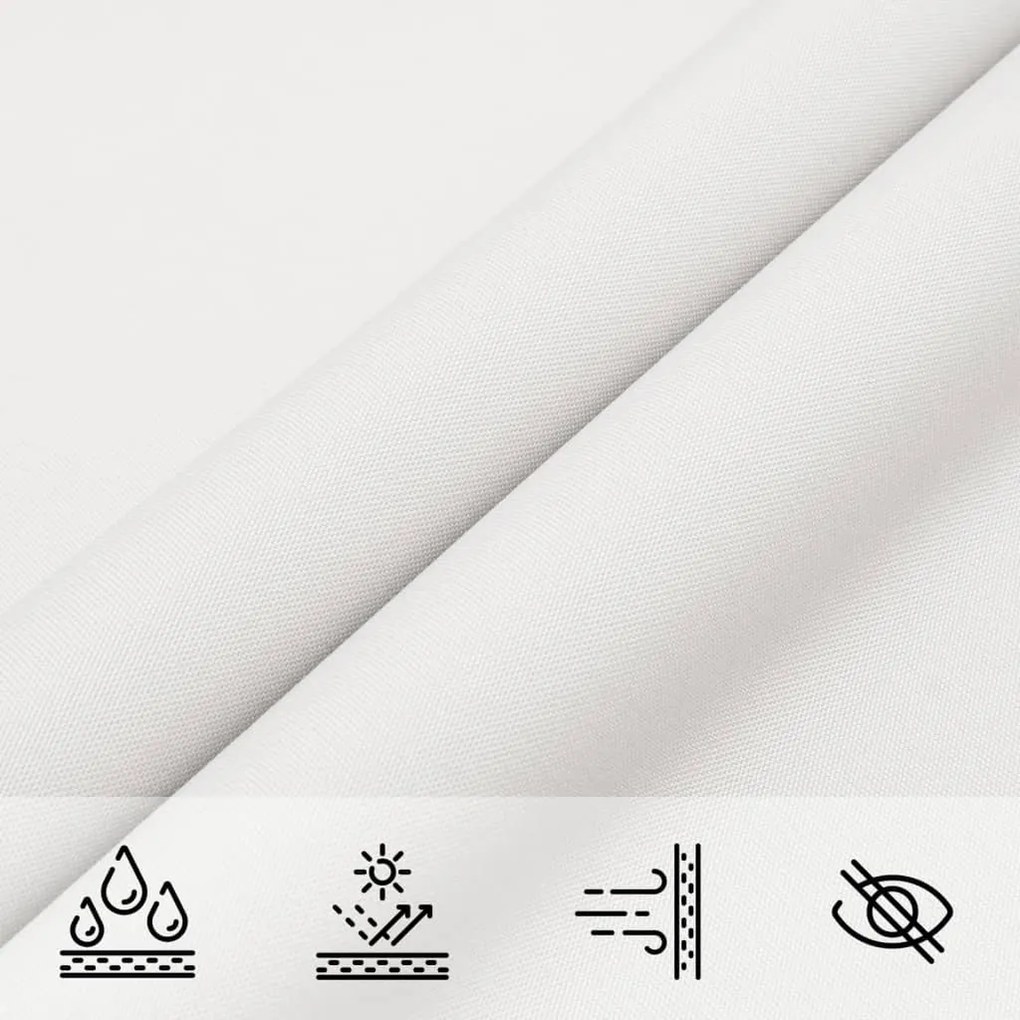 Para-sol estilo vela tecido oxford quadrado 3x3 m branco