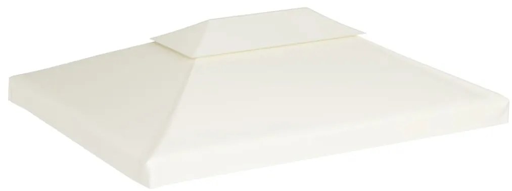 Cobertura de substituição p/ gazebo 310 g/m² branco nata 3x4 m