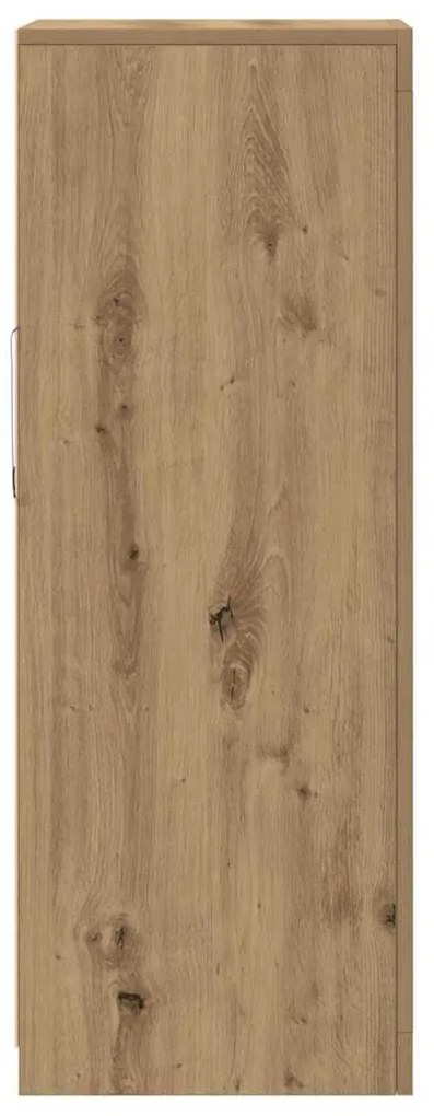 Sideboard vidaXL com Luzes LED Carvalho Artesanal 41x37x100 cm