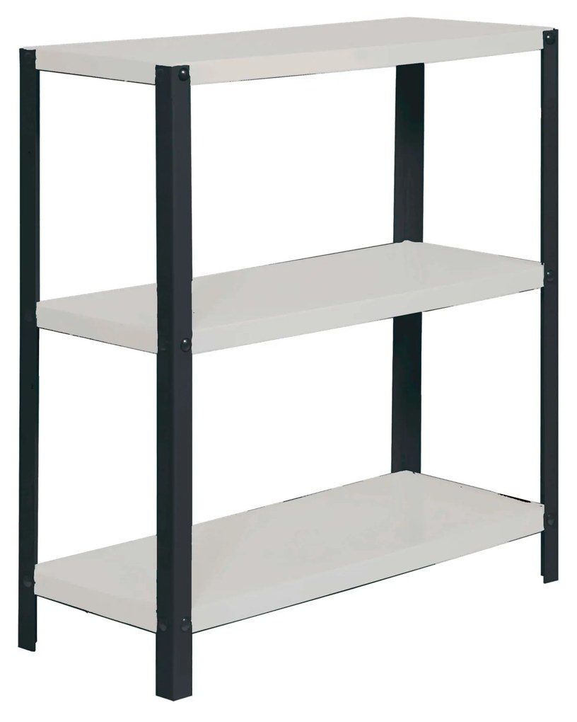 Estante com 3 Prateleiras SIMONHOME CLASSIC PLUS 3/300 ANTRACITE/BRANCO Capacidade P/ prateleira 100 Kg Dimensões 900x1000x300 mm
