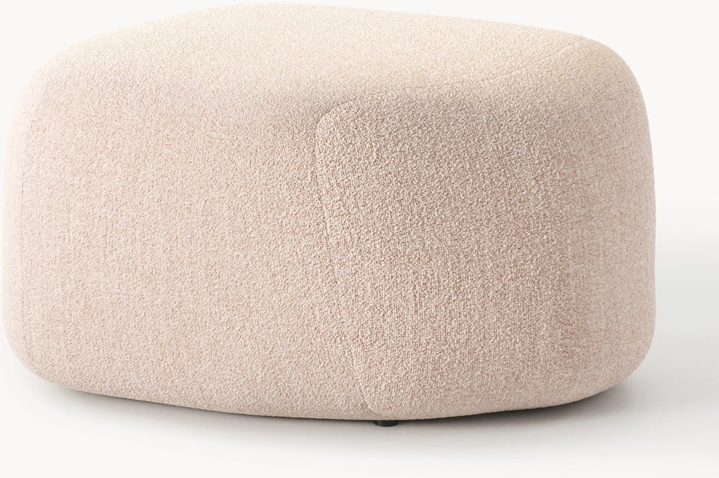 Pufe oval em bouclé Wolke