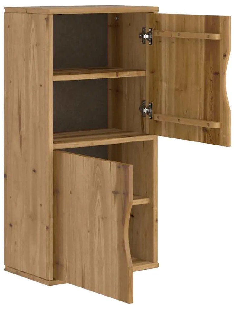 Armário lateral ODDA 40x24x79 cm pinho de madeira maciça
