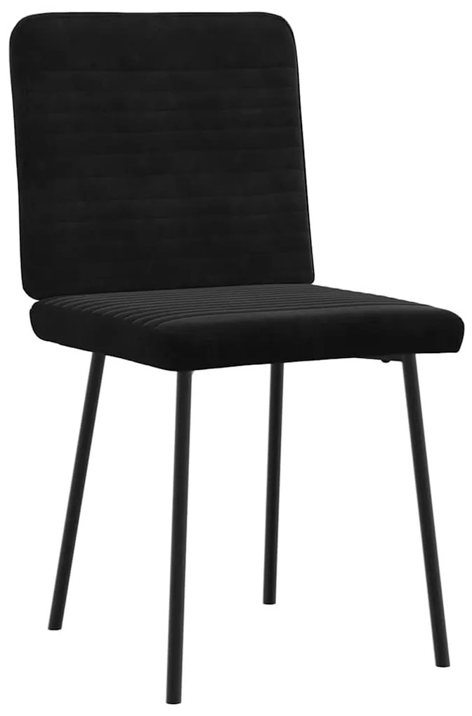 Cadeiras de jantar 2 pcs veludo preto