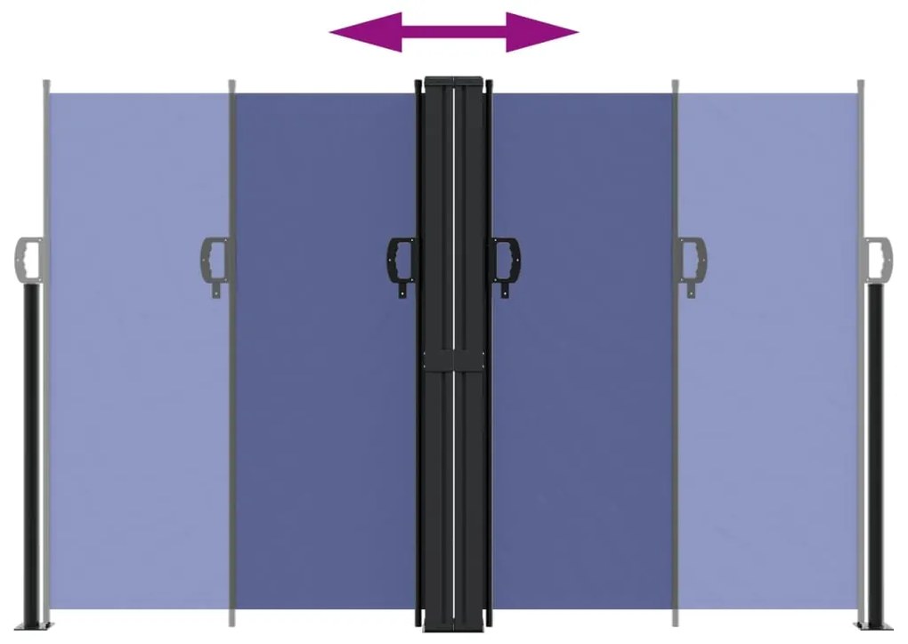 Toldo lateral retrátil 160x1000 cm azul