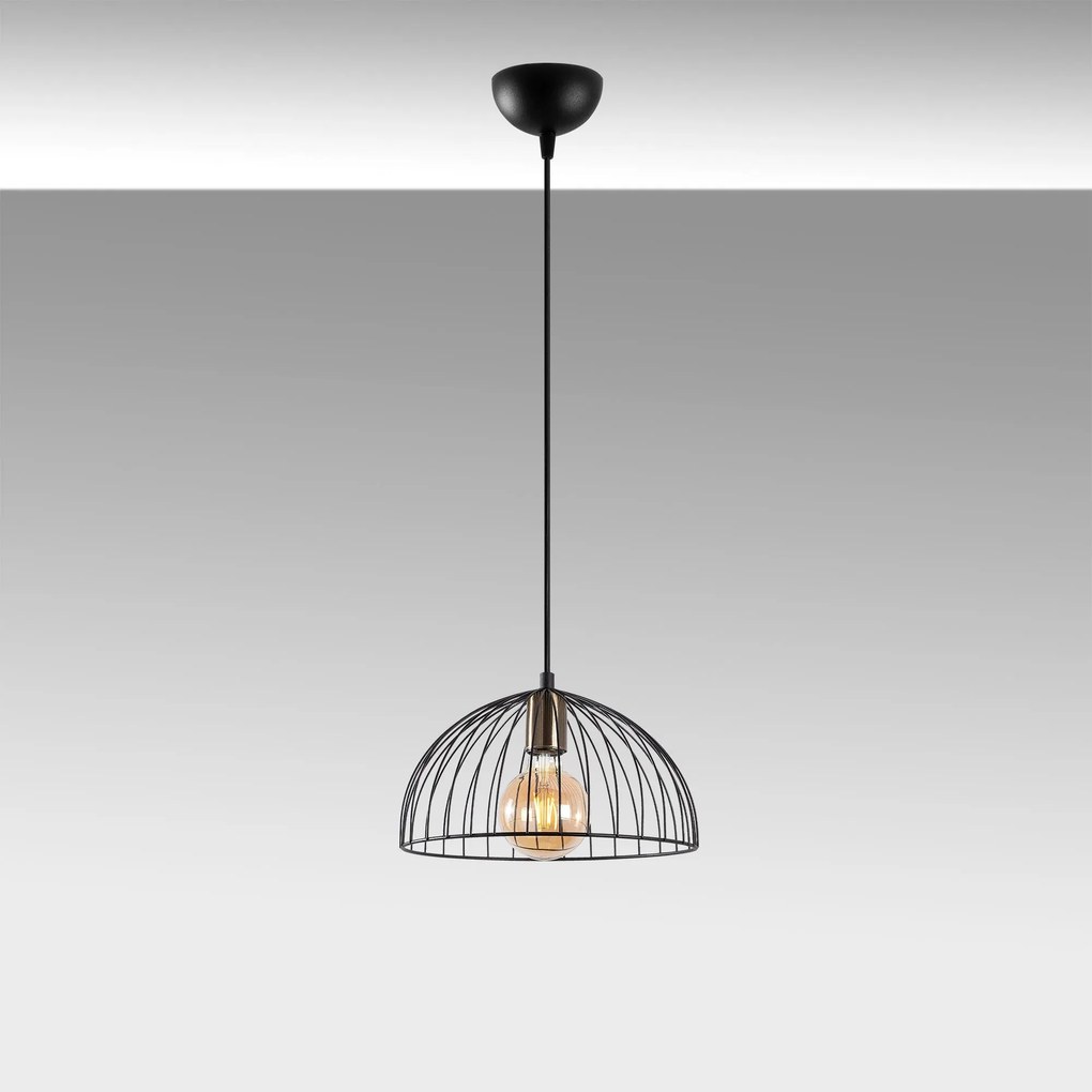 Candeeiro Telkure – Preto Antique – 31 x 31 x 105 cm
