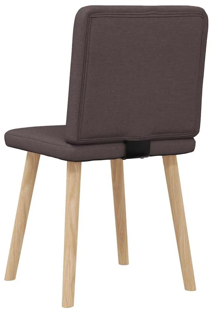 Cadeiras de jantar 2 pcs tecido castanho-escuro