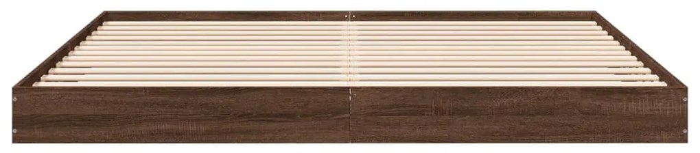 Estrutura de cama sem colchão 180x200 cm carvalho castanho