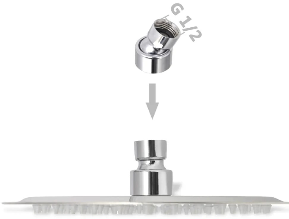 Cabeça de chuveiro 2 pcs aço inoxidável Ø 20 cm