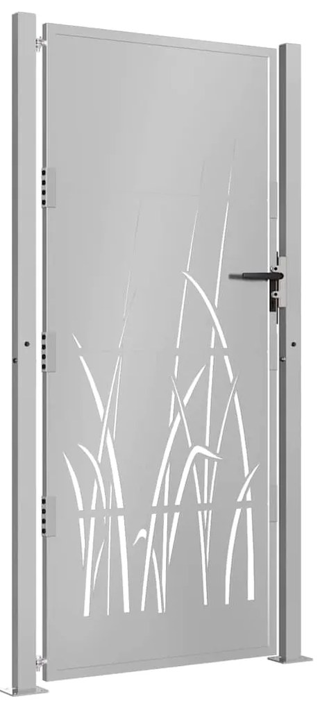 Portão de jardim 105x180 cm aço corten design erva