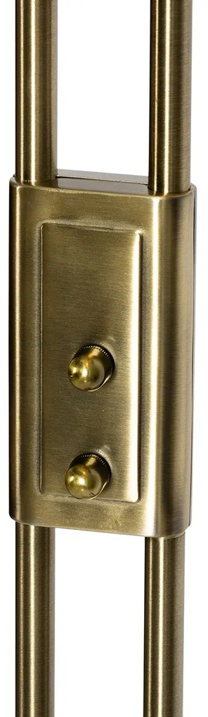 Candeeiro de pé bronze com LED e dimmer com luz de leitura - Kelso Retro